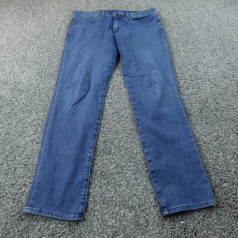 Bonobos Jeans Mens 34X32 Dark Blue Denim Pants Slim Taper Stretch Preppy Comfort